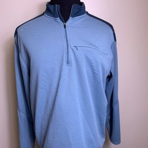 LL Bean Sweater Pullover 1/4 Zip Fitted Gray  XL